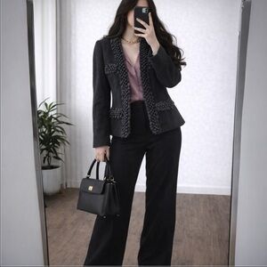 J Crew Women’s Grey 100% Wool Astrid Berry Cropped Jacket Blazer